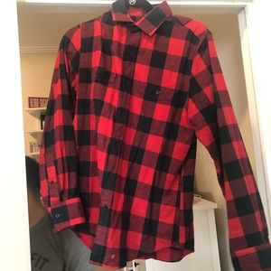 Black and red express flannel
